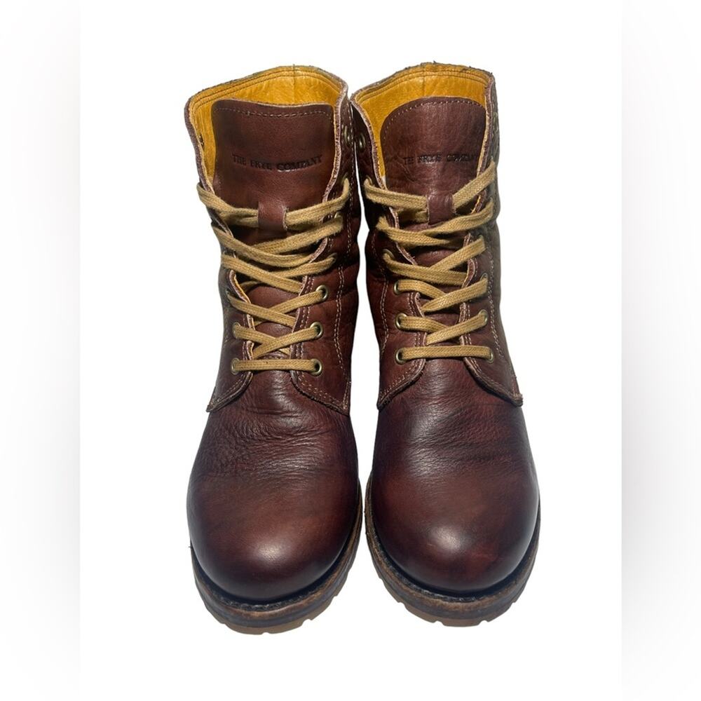 Frye Sabrina White Box Series Walnut Brown Leather Lace Up Boot 7.5